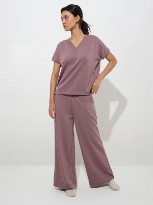 Wunderlove Dark Mauve High-Rise Lounge Pants