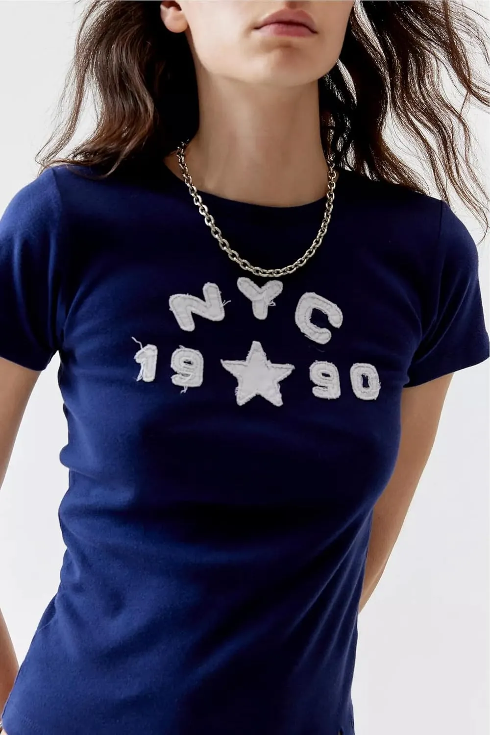 Y2k Graphic Print Baby Tees Women Short Sleeve Vintage Crop Tops Cute Teen Girls Slim Fit 90s Aesthetic T Shirts